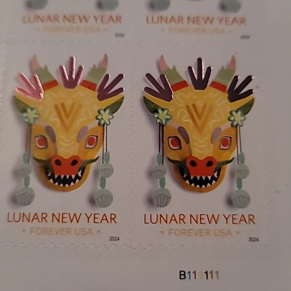 100 Lunar New Year of the Dragon 2024 Forever‎ Postage Stamps US Postal USPS